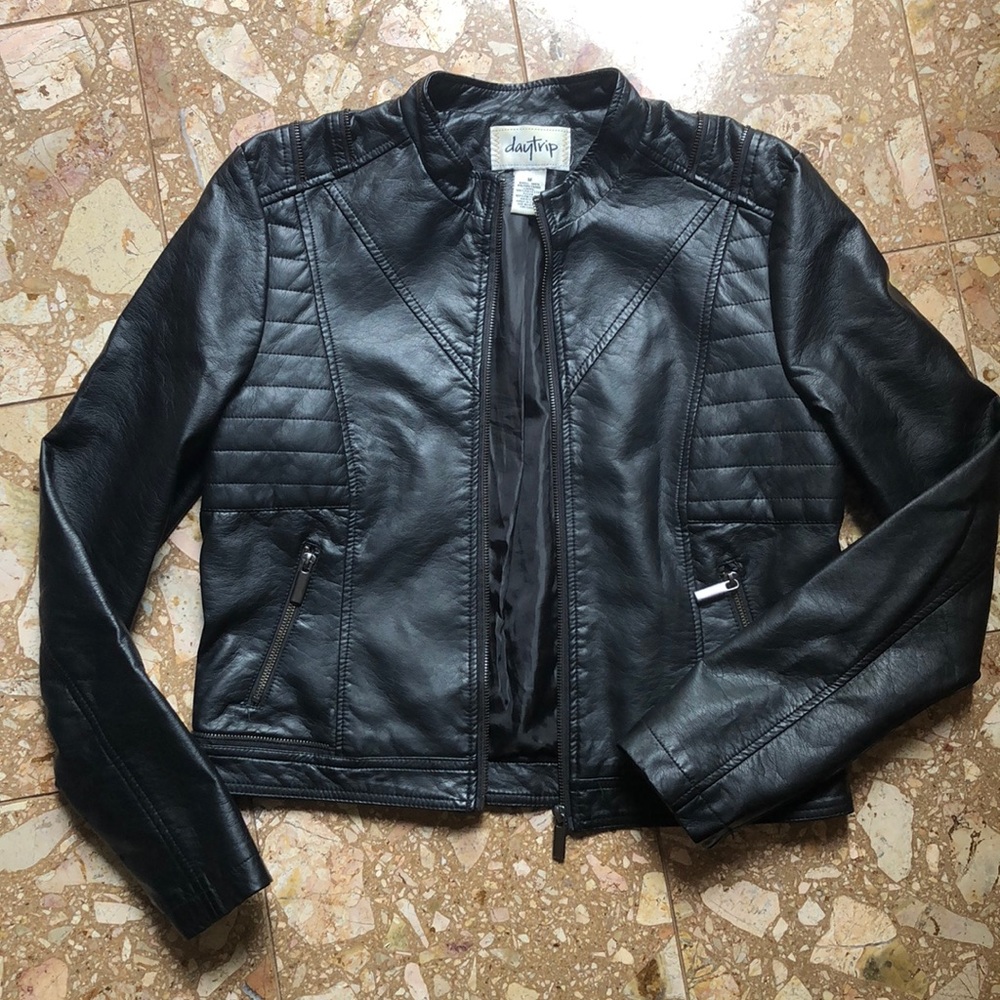 Pleather leather jacket